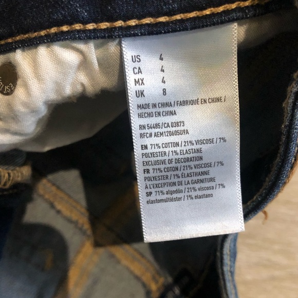 Americium Eagle jean shorts. Embroidered and distressed. - Picture 4 of 4